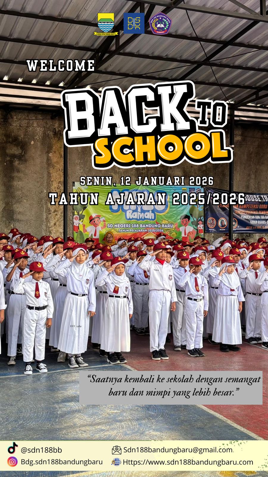 SDN 188 Bandung Baru Penuh Semangat Sambut Semester 2 Tahun Ajaran 2026
