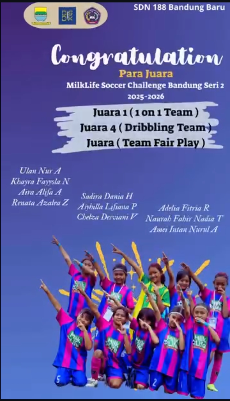 SDN 188 Bandung Sabet Juara Milik Sesi Kedua MilkLife Soccer Challenge